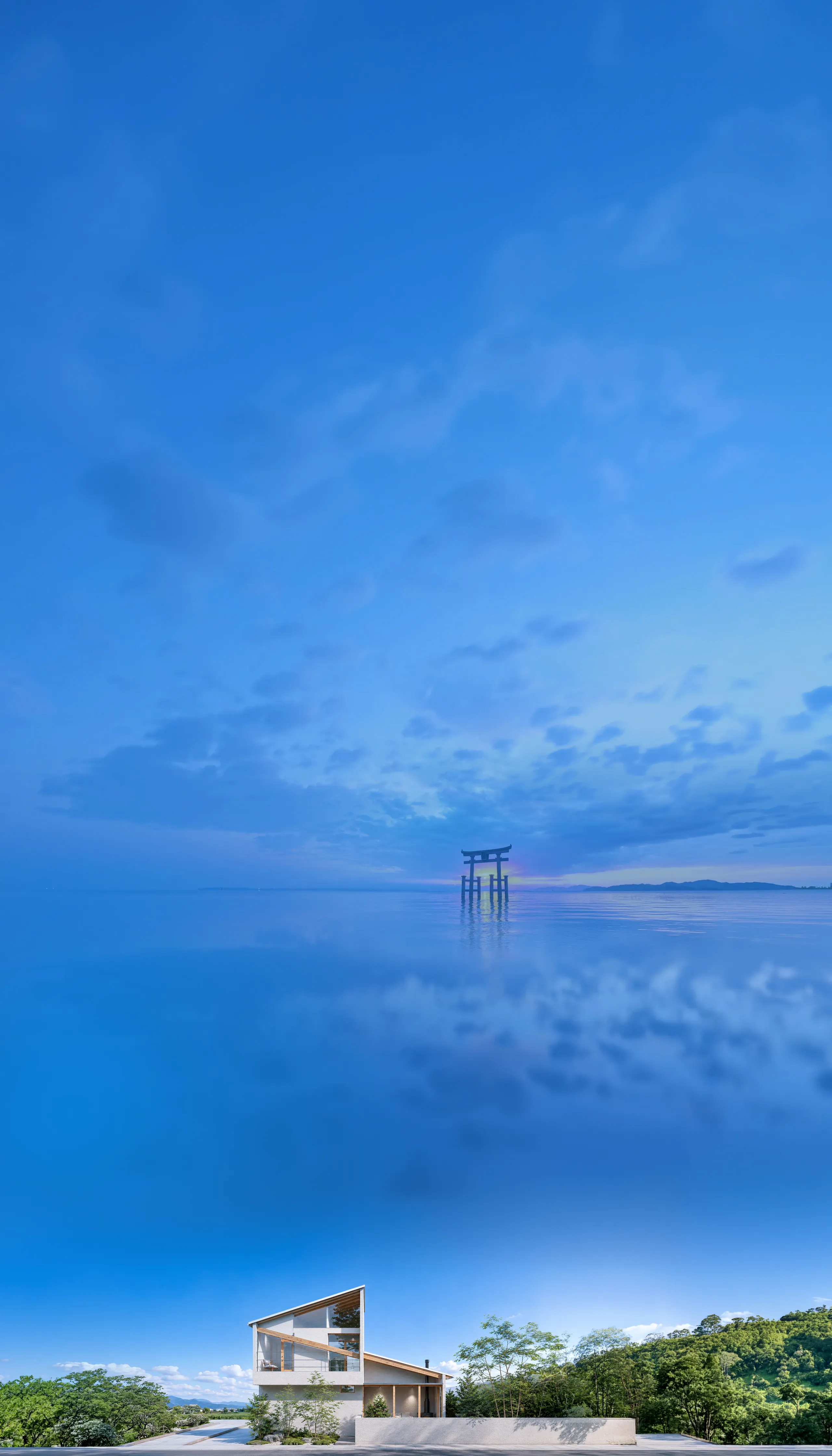 Lake Biwa Aerial